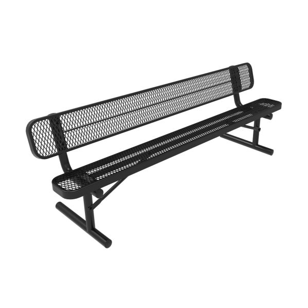 MyTCoat Expanded Metal Park Bench with Back