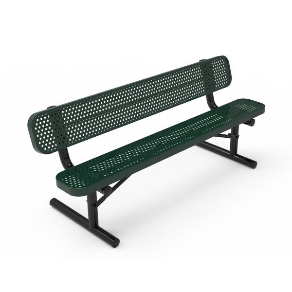 MyTCoat Honeycomb Steel Park Bench with Back