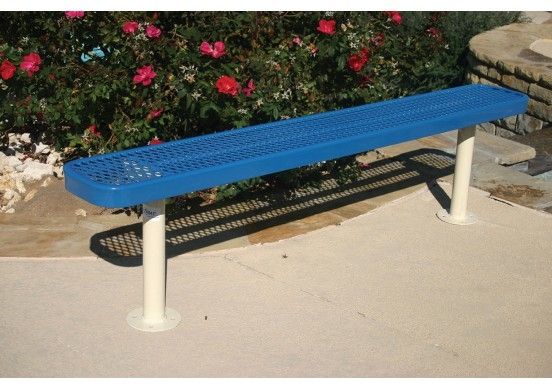 MyTCoat Expanded Metal Park Bench without Back